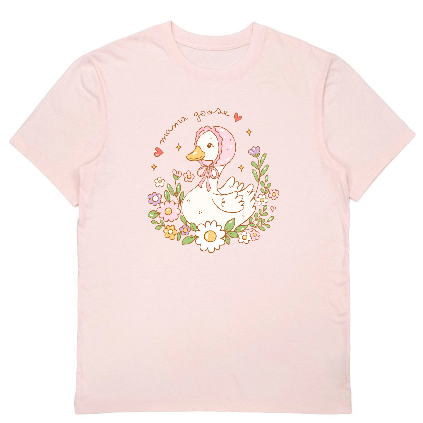 Blush Pink Mama Goose Boxy T-shirt, Gift for MOM, Mother's day gifts - 100% Cotton Made in Canada
