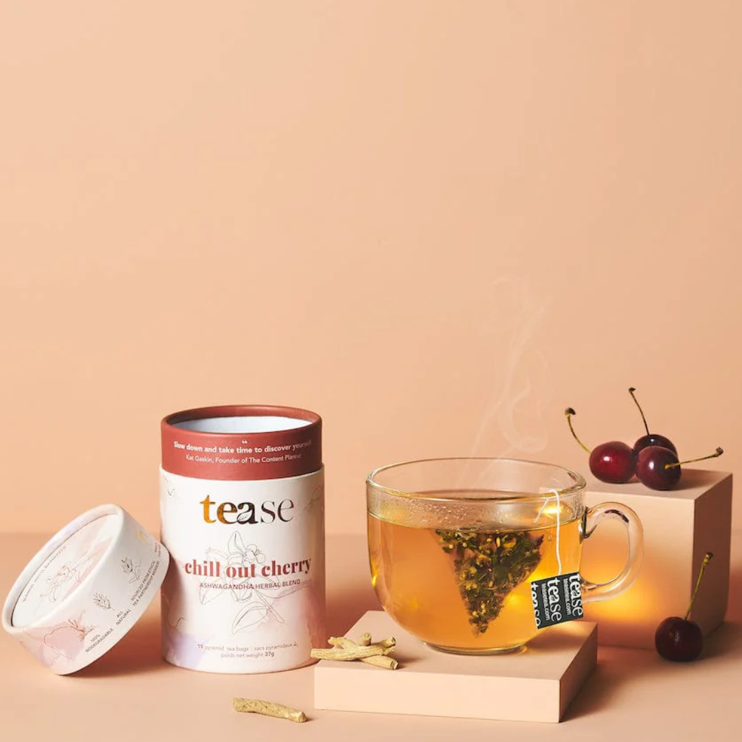 Chill Out Cherry Ashwagandha Mushroom Adaptogen Tea Blend