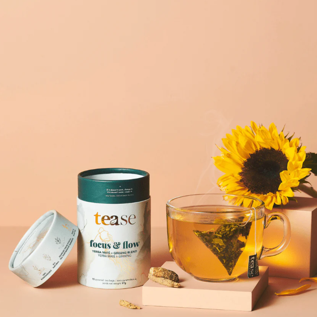 Focus & Flow, Adaptogen Ginseng + Ginkgo Superfood Tea