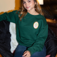 Bookish Christmas Green Crewneck Sweatshirt
