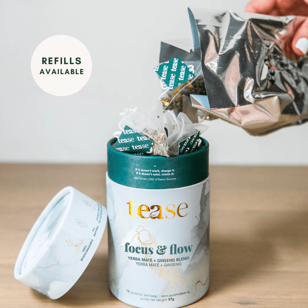 Focus & Flow, Adaptogen Ginseng + Ginkgo Superfood Tea