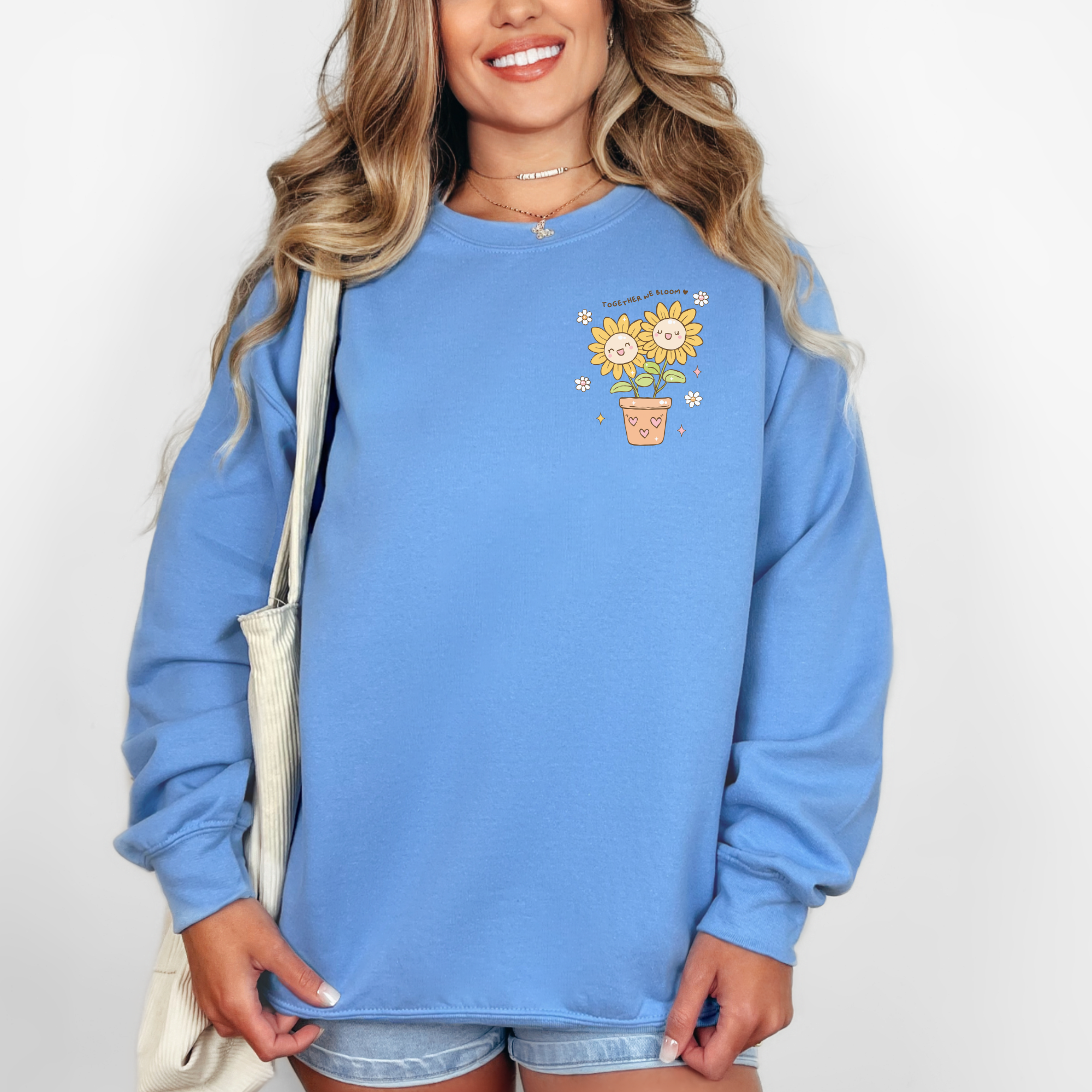 TOGETHER WE BLOOM Blue Sweatshirt