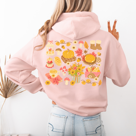 Blush Pink Cozy Fall Vibes Hoodies
