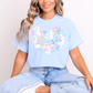 Spring Easter Bunnies Blossoms Boxy T-shirt -  100% Cotton Made in Canada