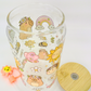 Double sided Capybara Glass Can with Bamboo Lid, Straw topper & Gift Box | 18oz Iced Coffee Cup | Eco-Friendly - Reusable | Gift for her