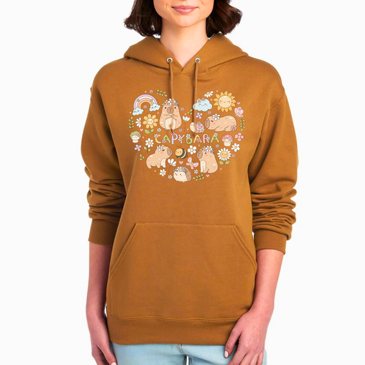 20% OFF COTTAGECORE CAPYBARA Golden Brown Hoodie