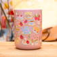 Cottagecore Afternoon Tea Ceramic Mug with Gift Box | 15oz Pink Ceramic Mug | Tea Lover Gifts