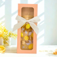 Double sided Lemon Bliss Glass Can with Bamboo Lid, Straw topper & Gift Box | 18oz Iced Coffee Cup | Eco-Friendly - Reusable | Gift for her