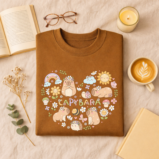 20% OFF COTTAGECORE CAPYBARA Golden Brown Sweatshirt