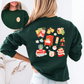 Bookish Christmas Green Crewneck Sweatshirt