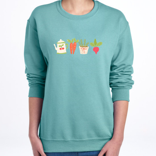 Green Sage Cottagecore Kitchen Queen Sweatshirt
