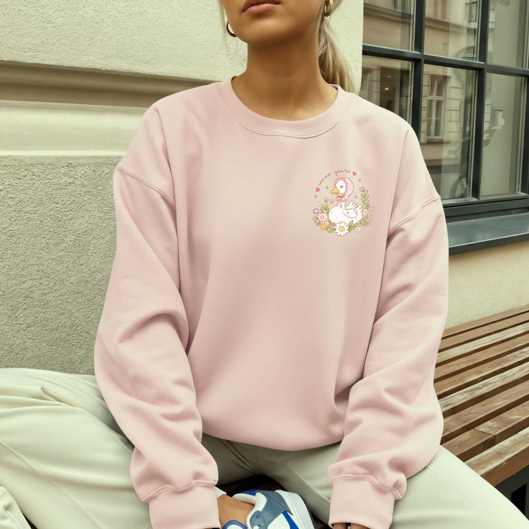 MAMA GOOSE Blush Pink Sweatshirt