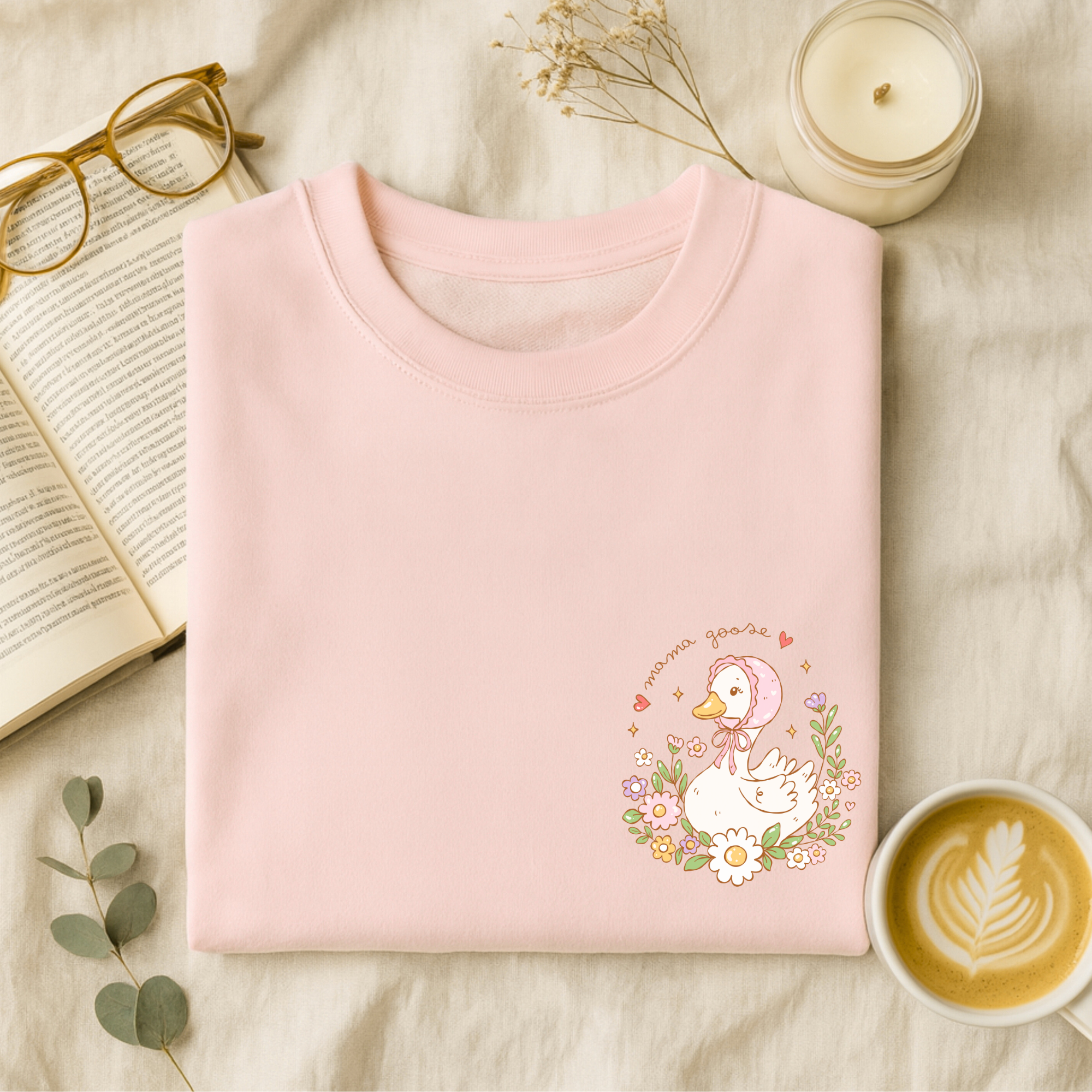 MAMA GOOSE Blush Pink Sweatshirt