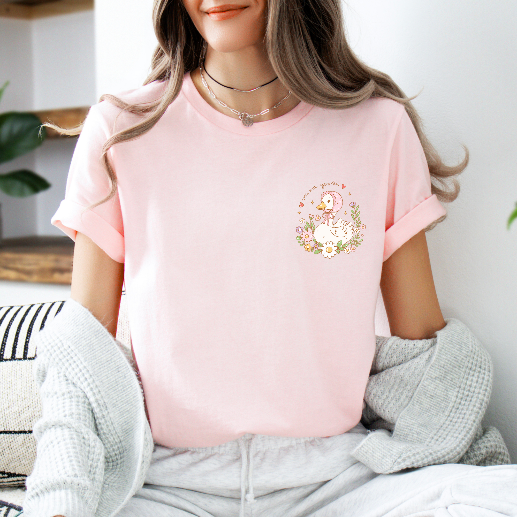 MAMA GOOSE Blush Pink Tee