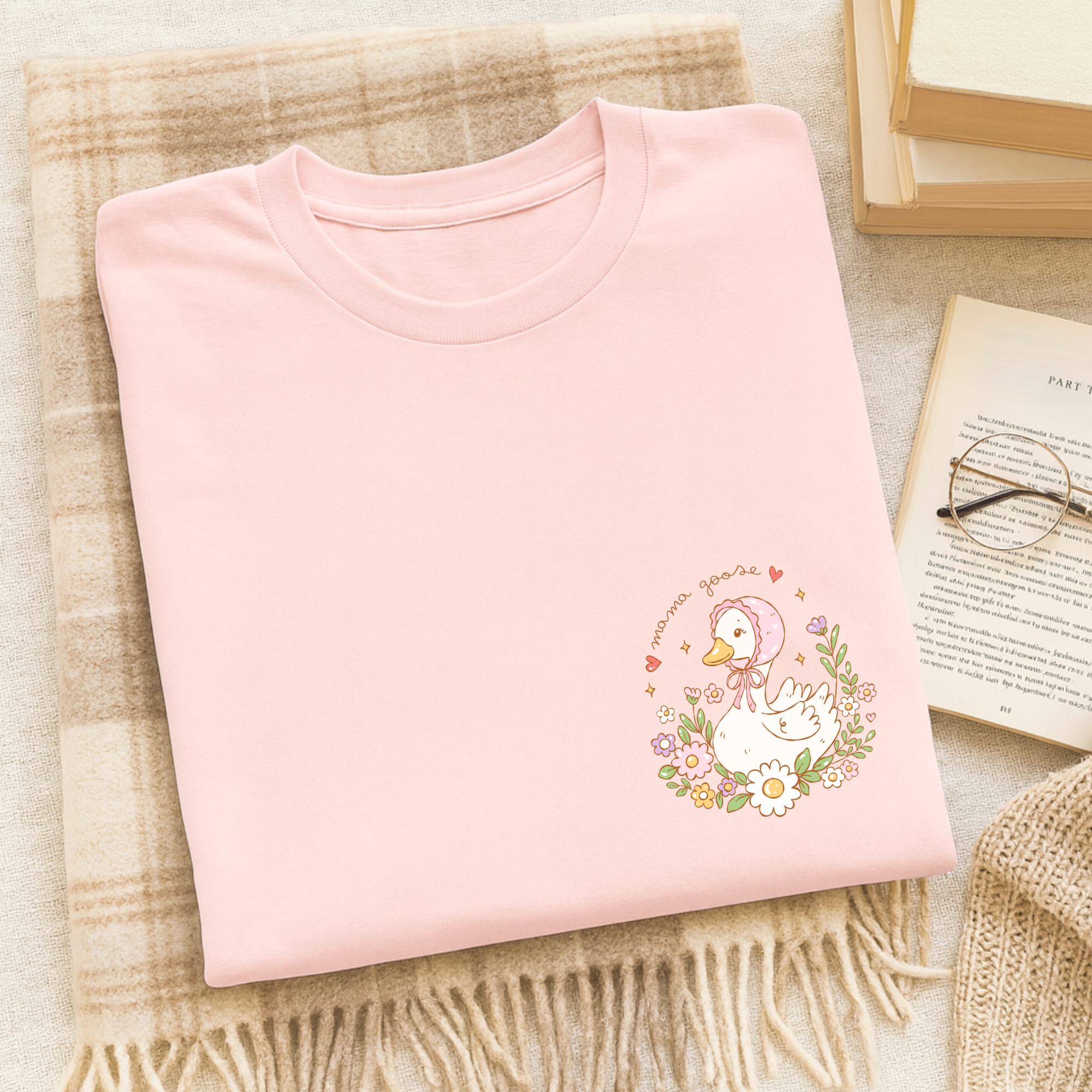 MAMA GOOSE Blush Pink Tee