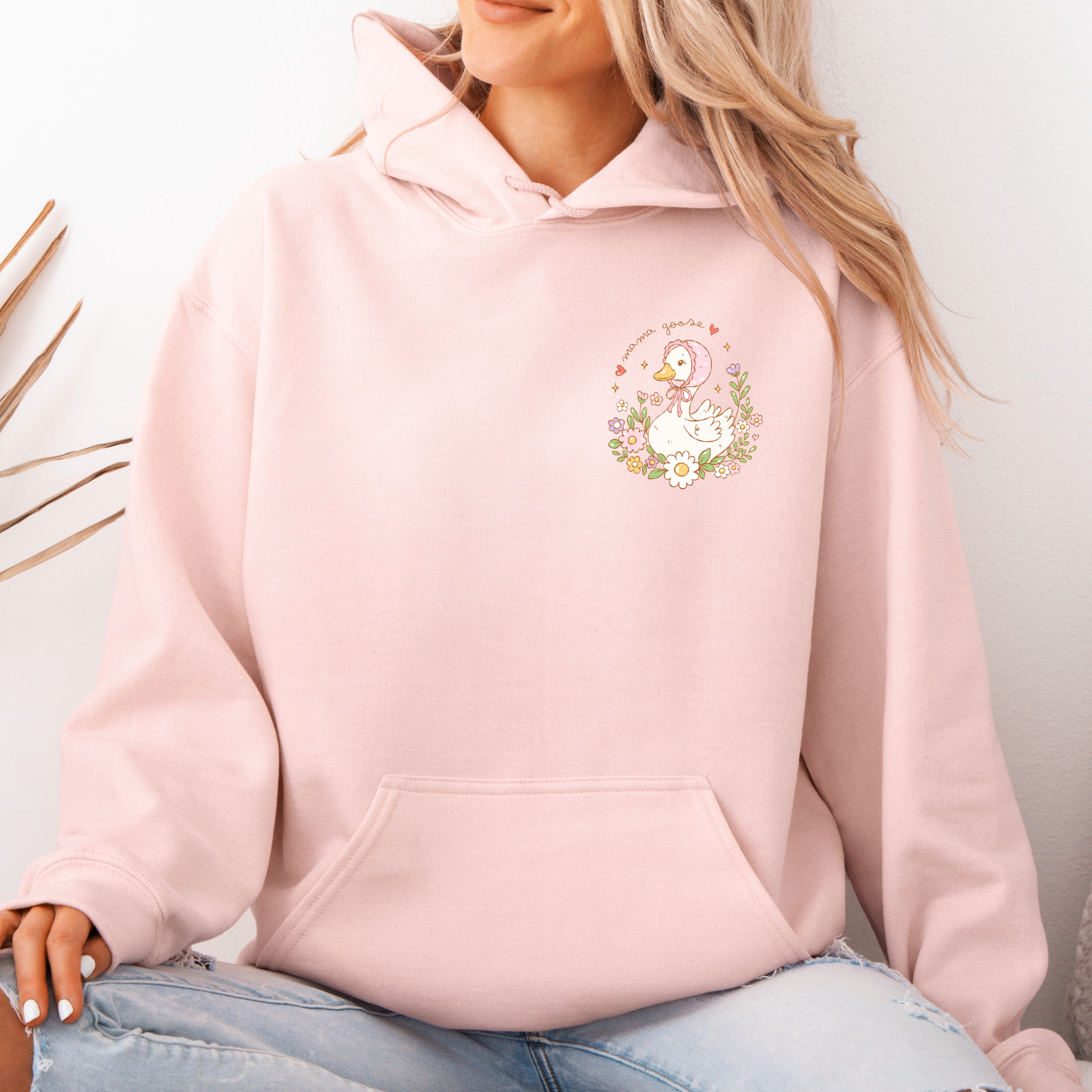 MAMA GOOSE Blush Pink Hoodie