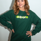 Green Matcha Sweatshirt with Tea & Dessert Design | Cozy Matcha Lover Gift