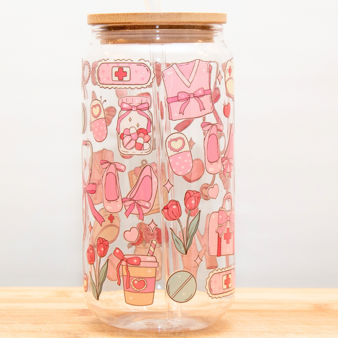NURSE Glass Can Cup
