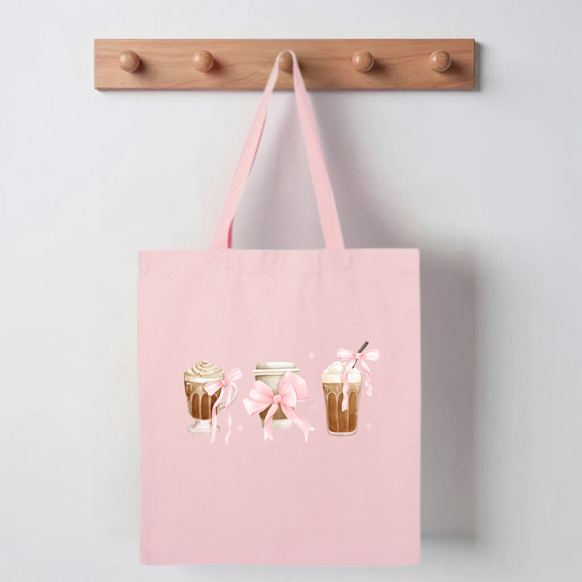 PINK COFFEE CUTIE Tote Bag