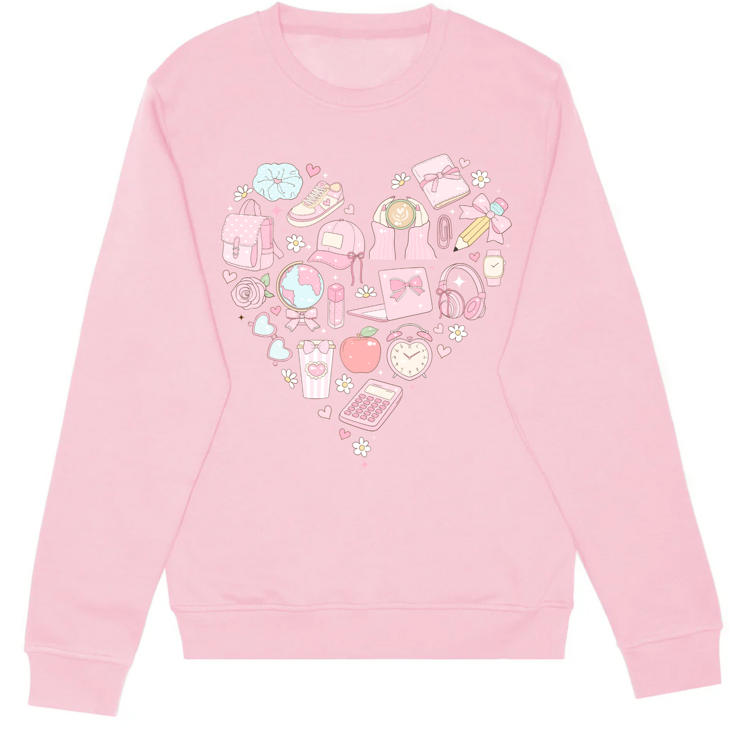Girly Pink Crewneck Sweatshirt | Gift for Her