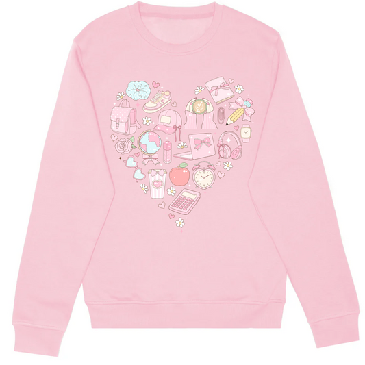 Girly Pink Crewneck Sweatshirt | Gift for Her