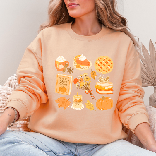 50% OFF Limited Edition Fall Vibes Pumpkin Spice Book Lovers Sweatshirt | Gift for Book Lovers | Cute Sweatshirts for women