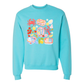 Scuba Blue Crewneck Sweatshirt with Coastal-Themed