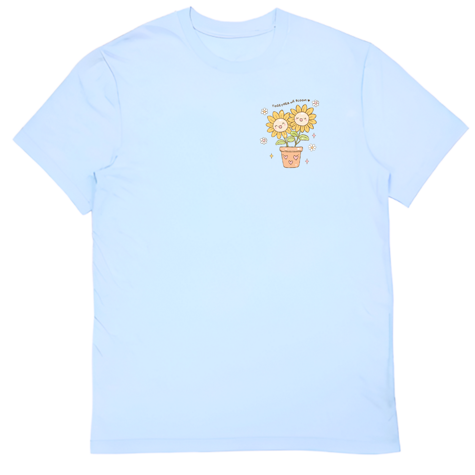 TOGETHER WE BLOOM Light Blue Tee