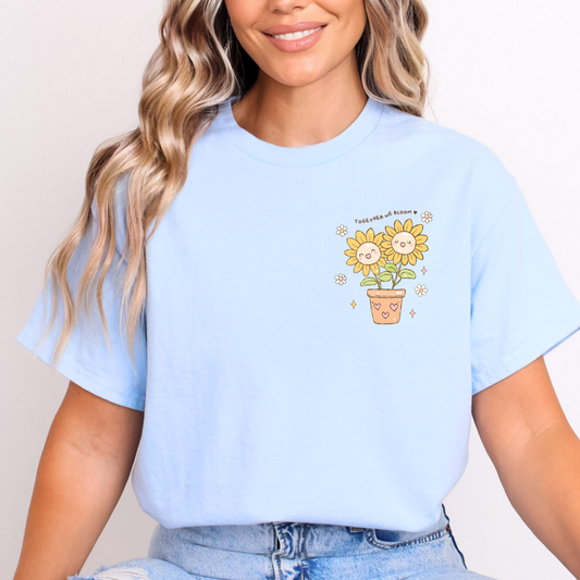 20% OFF TOGETHER WE BLOOM Light Blue Tee