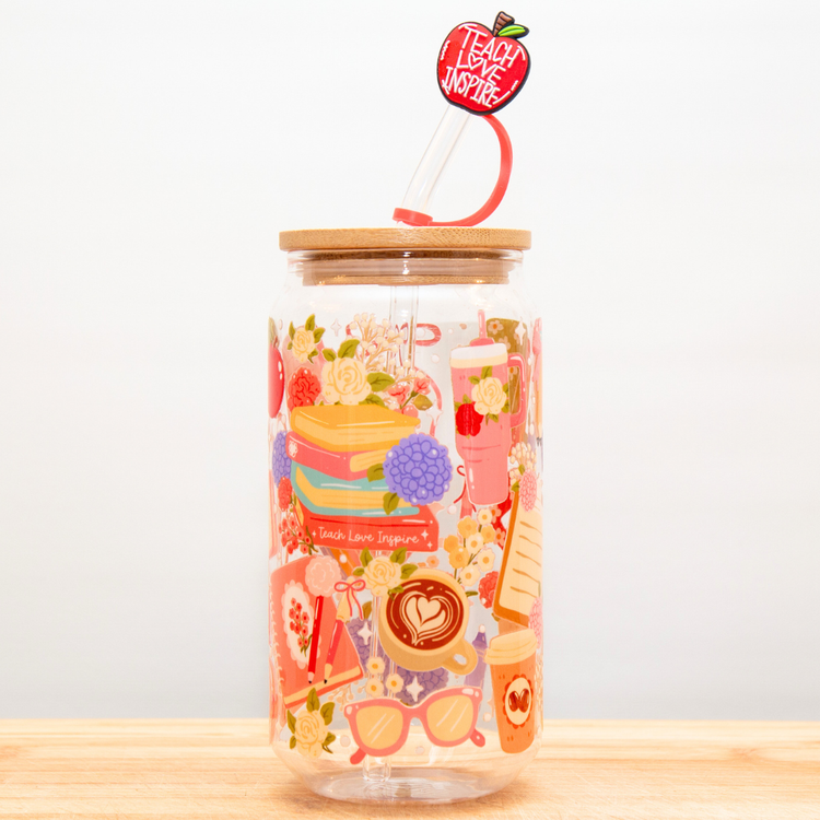 TEACHER Glass Can Cup