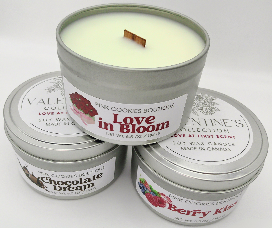 Valentine’s Collection Soy Wax Candles Gift Set l Made in Canada