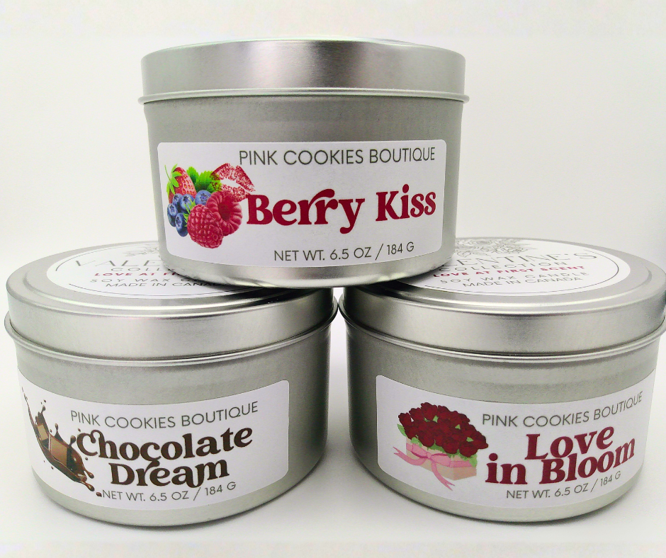 Valentine’s Collection Soy Wax Candles Gift Set l Made in Canada