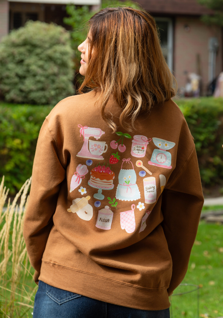 20% OFF Baker’s Dream Crewneck Sweatshirt | Bakery-Themed Dessert Lover Sweatshirt