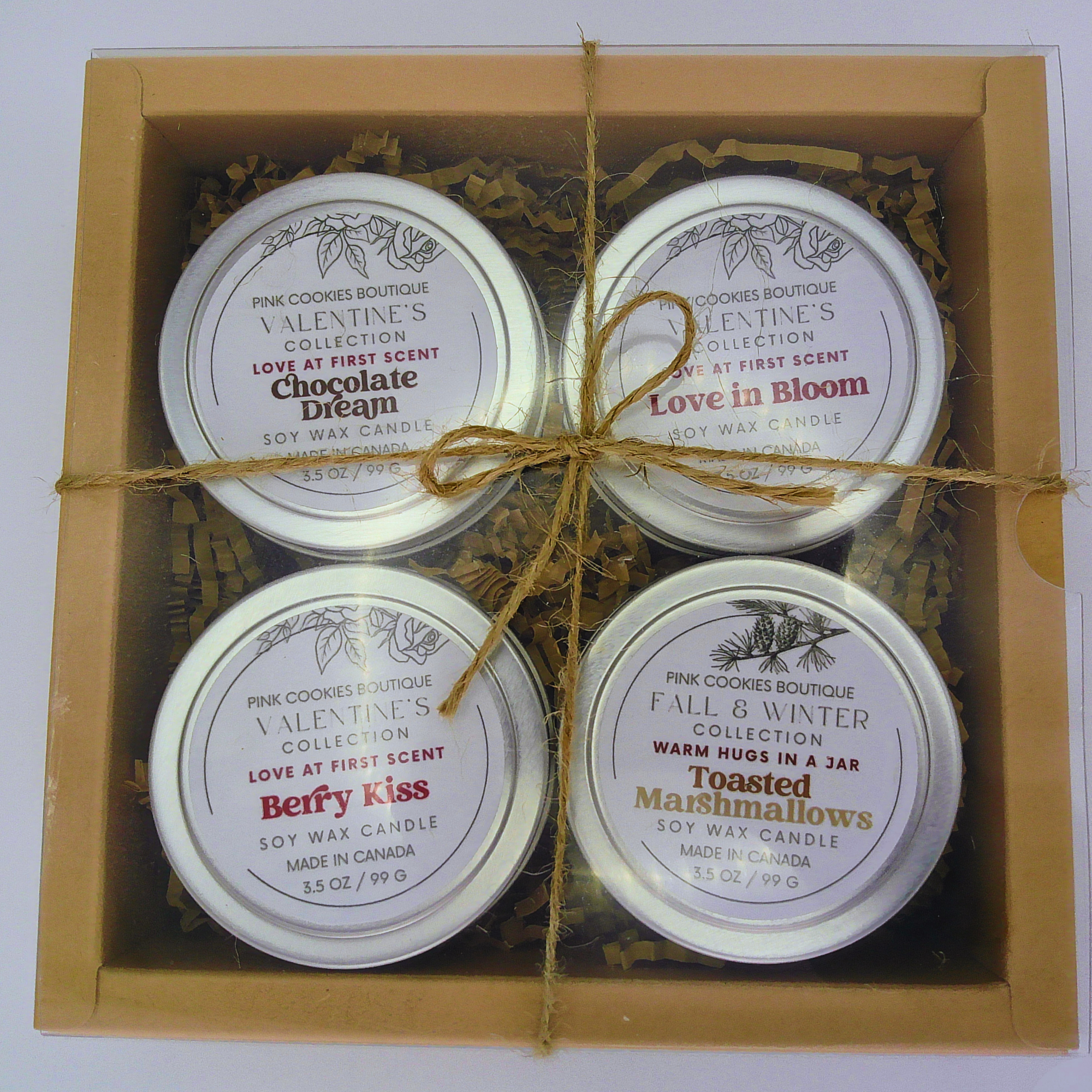 Valentine’s Mini Scented Soy Wax Candle Gift Set