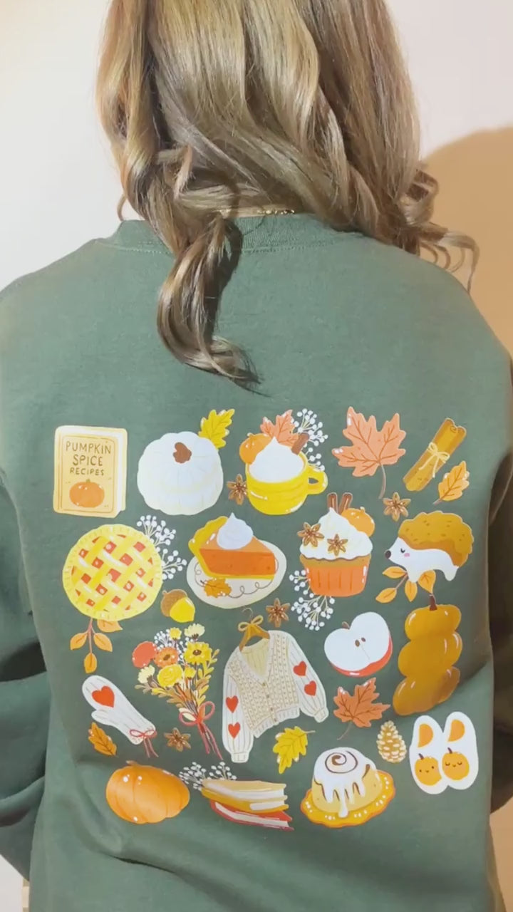 COZY FALL CLUB Green Sweatshirt