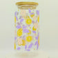 Double sided Lemon Bliss Glass Can with Bamboo Lid, Straw topper & Gift Box | 18oz Iced Coffee Cup | Eco-Friendly - Reusable | Gift for her