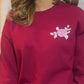 Rose & Carousel Crewneck Sweatshirt | Whimsical Fairytale Carnival Design