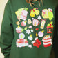 Bookish Christmas Green Crewneck Sweatshirt