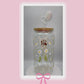 Double sided Jesus with Lamb 18 Oz Glass cup with Bamboo lid, Straw topper and Gift Box.
