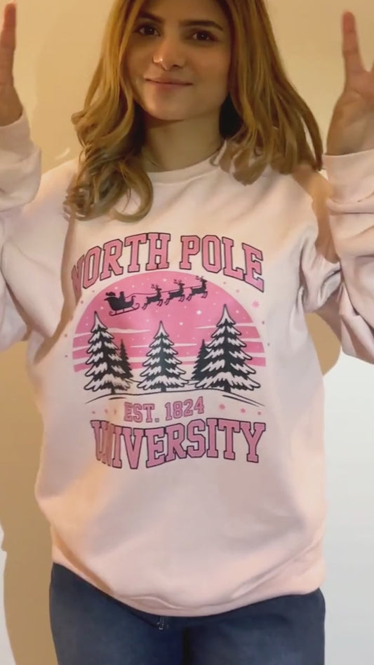 Blush Pink Christmas Crewneck Sweatshirt