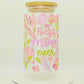 Mother's day Gifts Glass Can with Bamboo Lid, Straw topper & Gift Box | 18oz Iced Coffee Cup | Eco-Friendly - Reusable | Gift for Mom